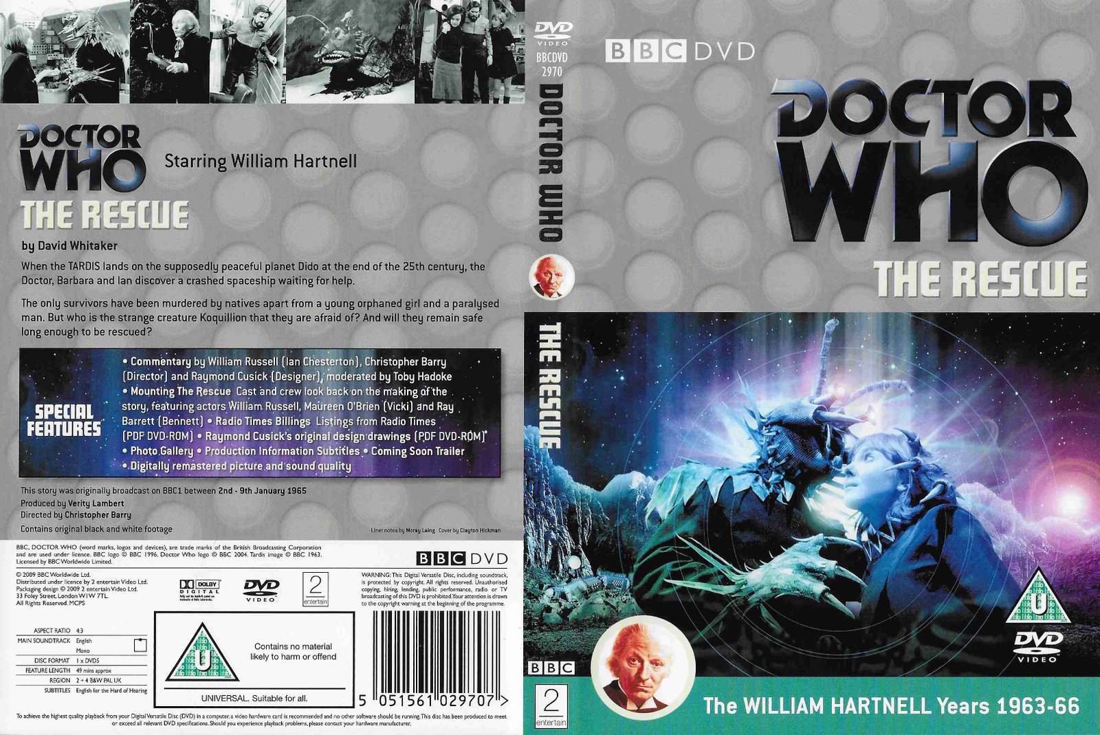 Picture of BBCDVD 2970 Doctor Who - The rescue by artist Terry Nation from the BBC records and Tapes library